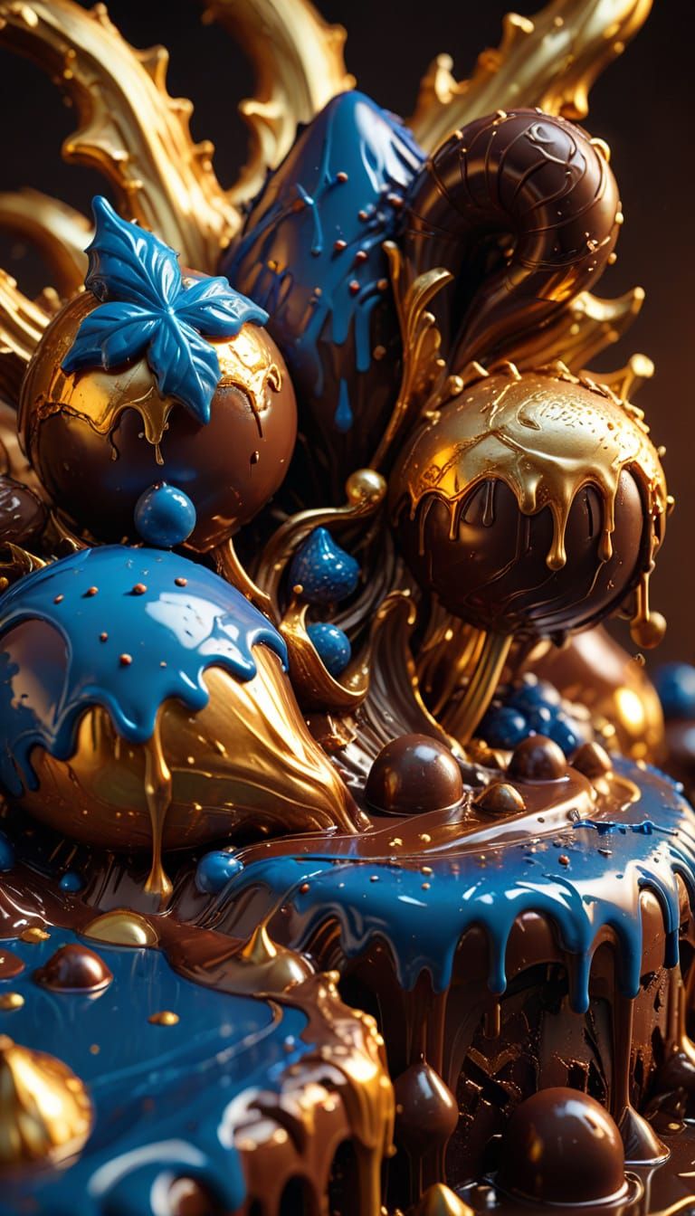 Chocolate Sculpture in Dark Fantasy Style
