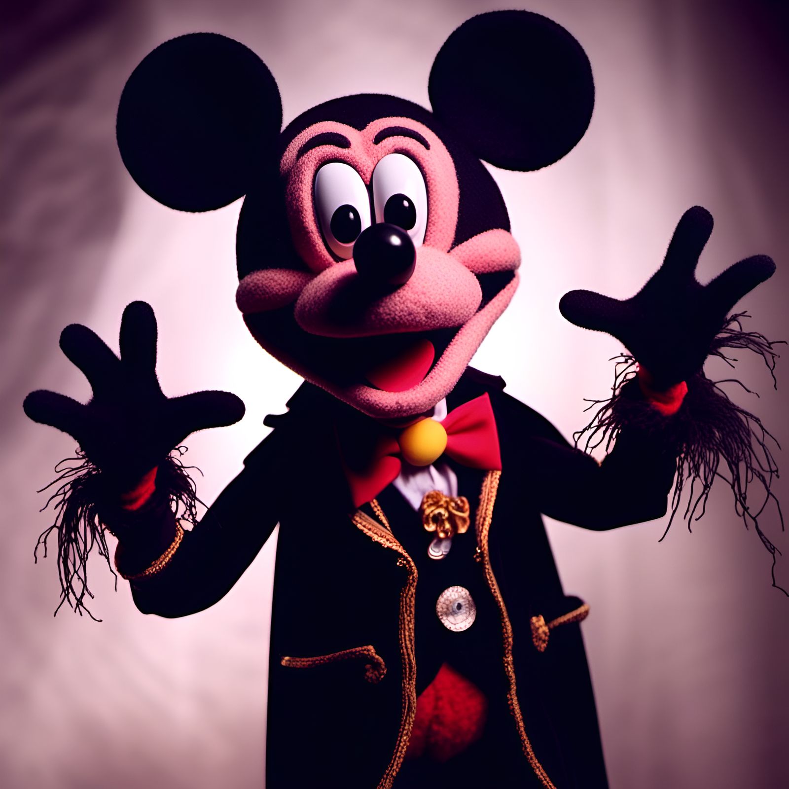 Scary Muppet Mickey Mouse Close-up
