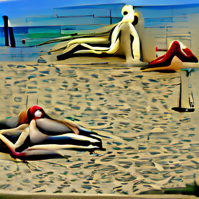 Mannequins on a Beach: Surreal Still Life