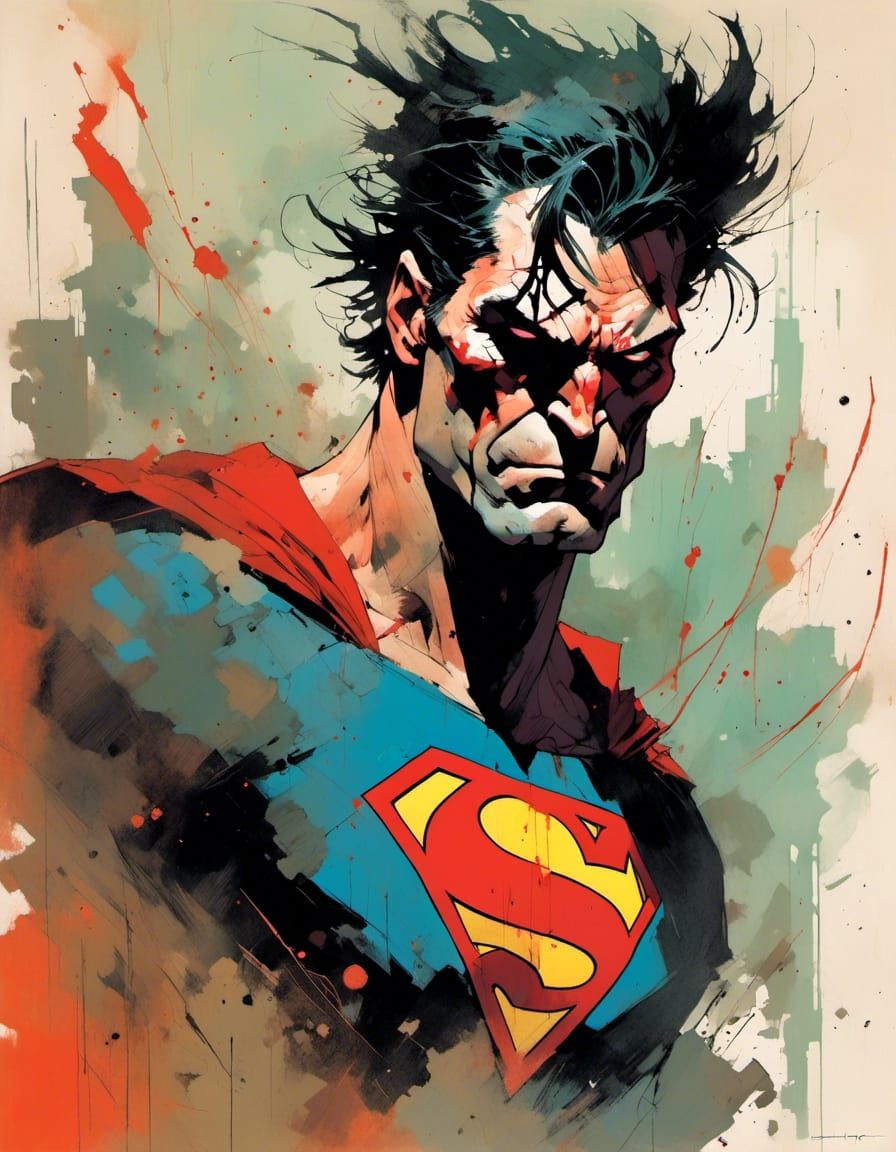 Dynamic Portrait of a Cursed Superman