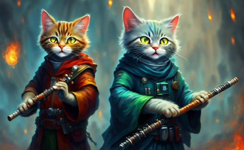 Mysterious Feline Jedi Master