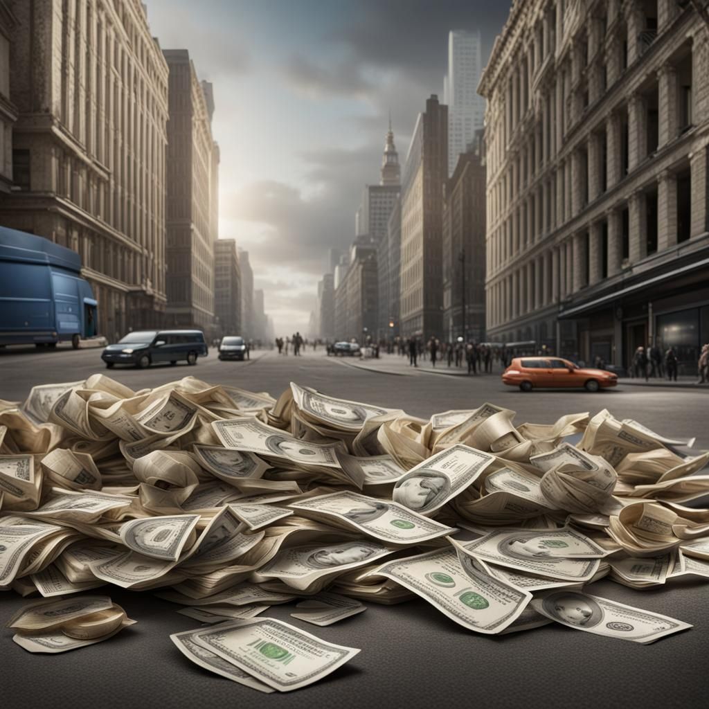 Hyperrealistic Photograph of Economic Crisis in 8K