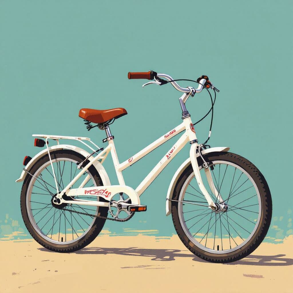Vibrant Children's Bicycle Illustration