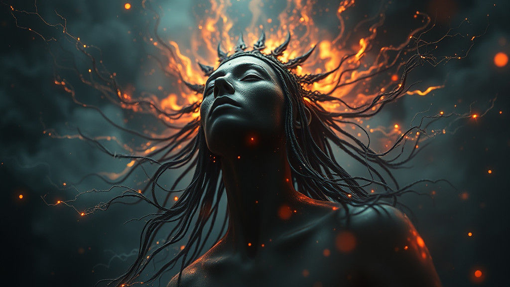 Mystical Being Embodies Sound in Hyperrealistic Detail