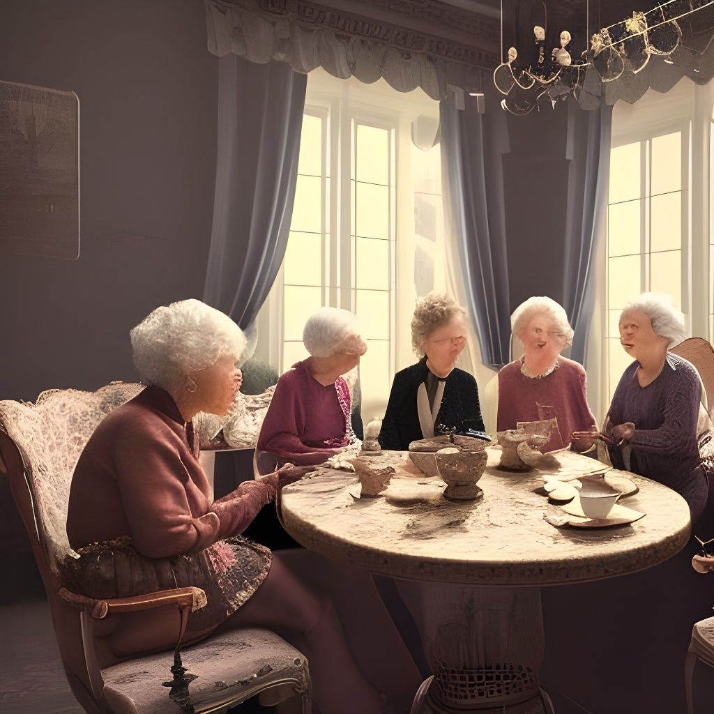 Antique Parlor Gossip: A Digital Matte Painting