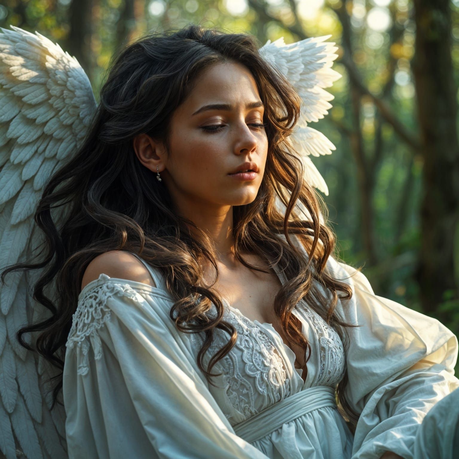 Inanna Sleeping Peacefully in Wooded Glen