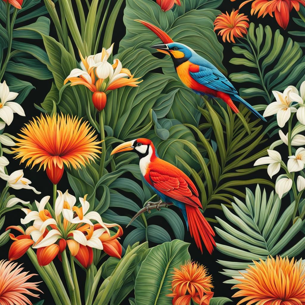 Exotic flora and fauna.