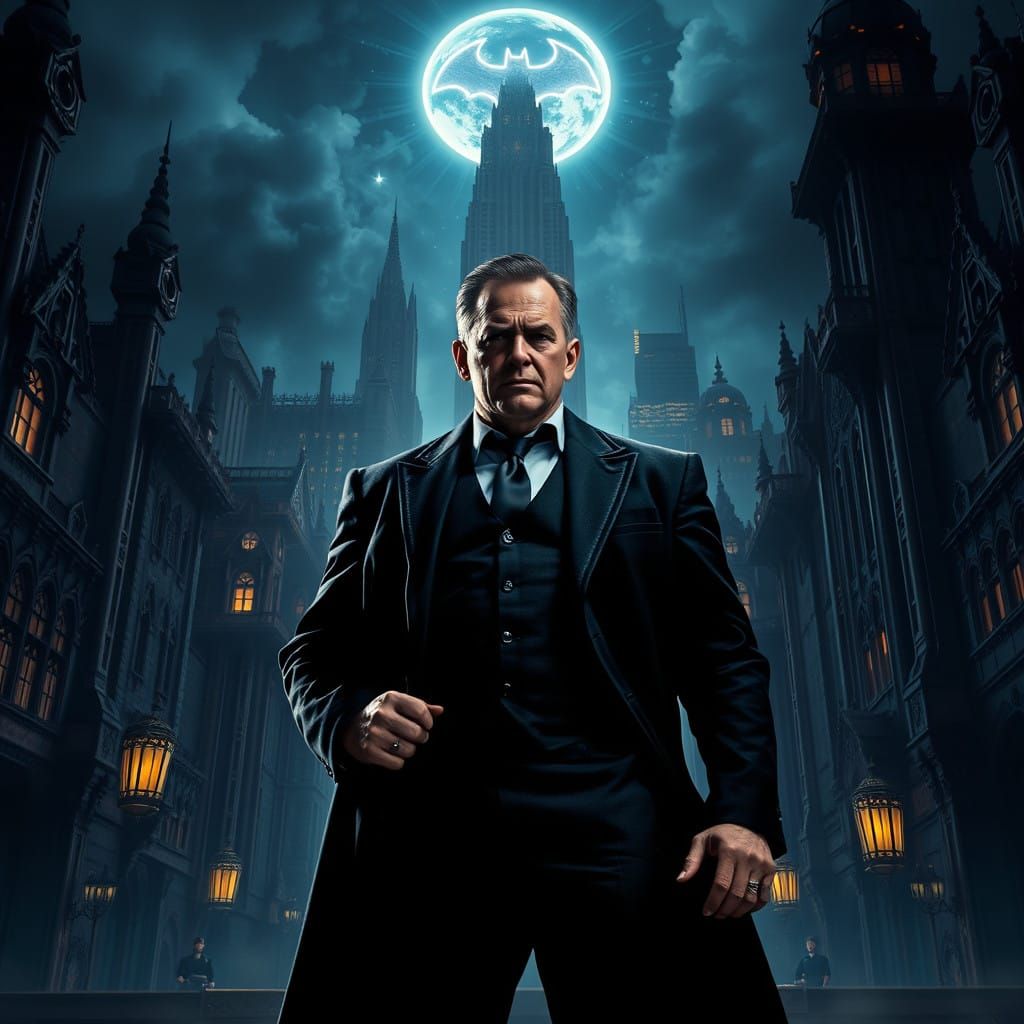 Bryan Cranston as Commissioner Jim Gordon in a Gothic Gotham...