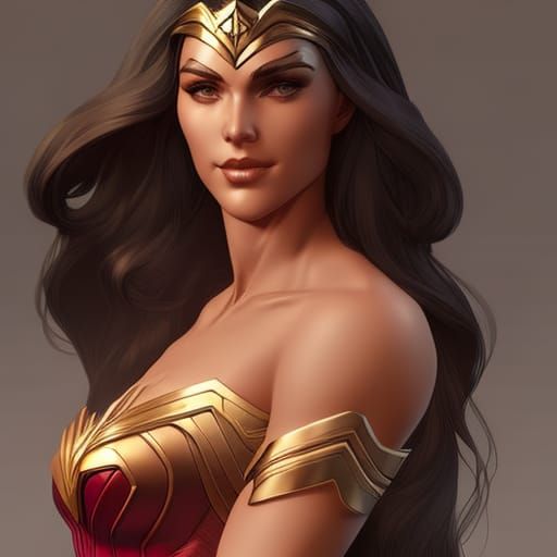 Wonder Woman: Detailed Photorealistic Portrait in 8K
