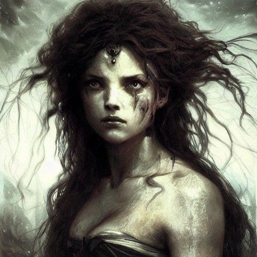 Horror Sailor Jupiter Portrait in Doré Style