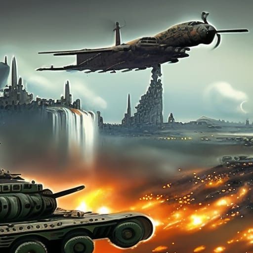 Wrecked City After Nuclear War: Matte Painting