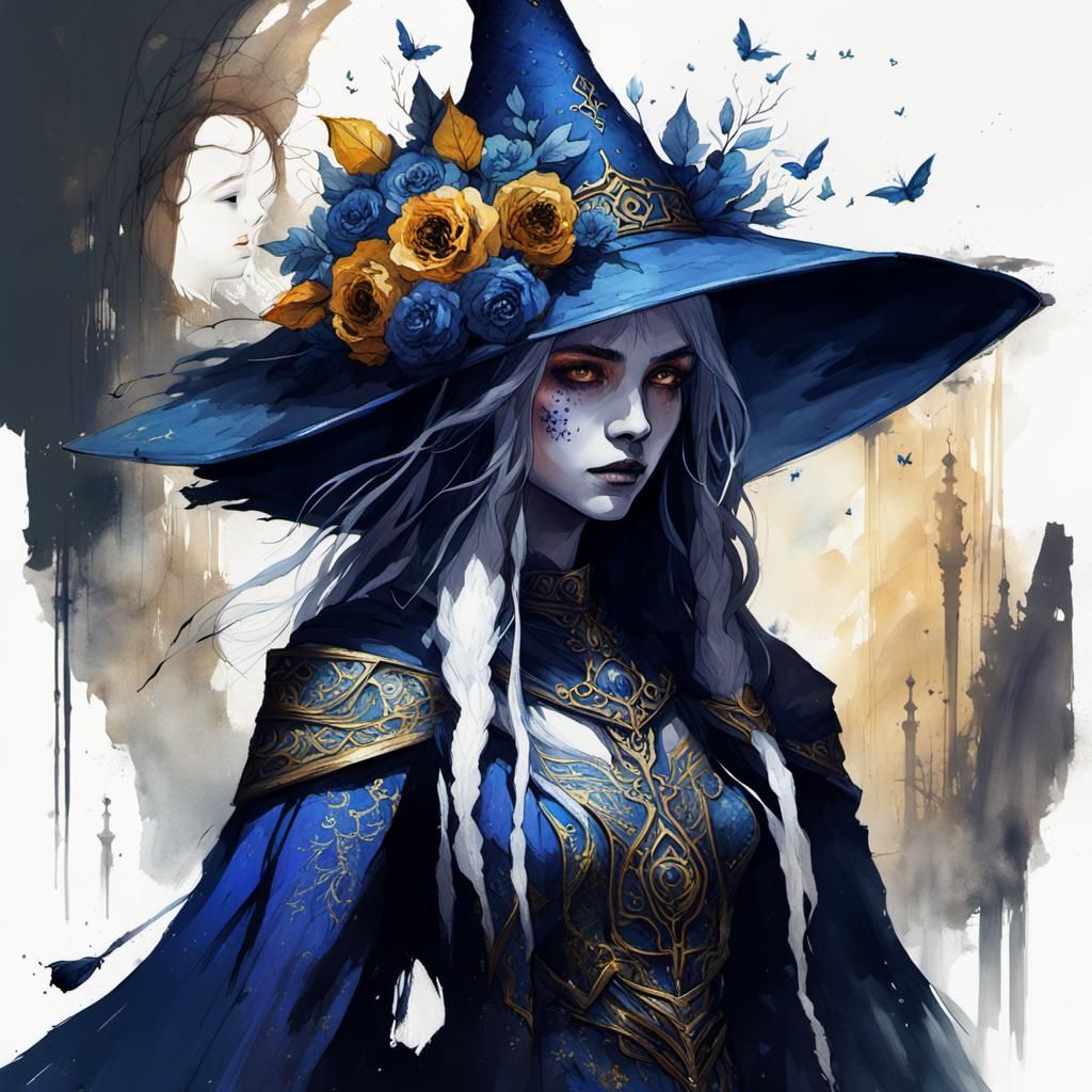 UnderElf Witch Queen in Gothic Impressionist Style