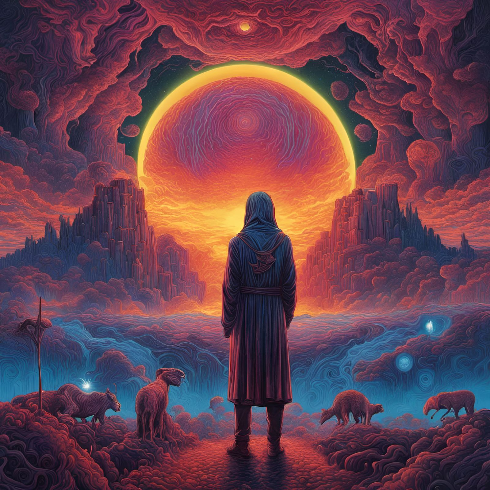 Bioluminescent Unconscious in Hyperrealistic Photo