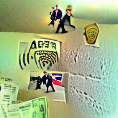 Federal Agents Living in Walls Concept