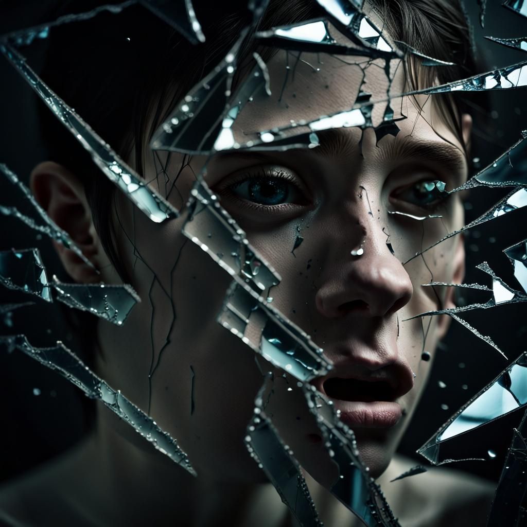 Emotional Pain: Surreal Dark Portrait