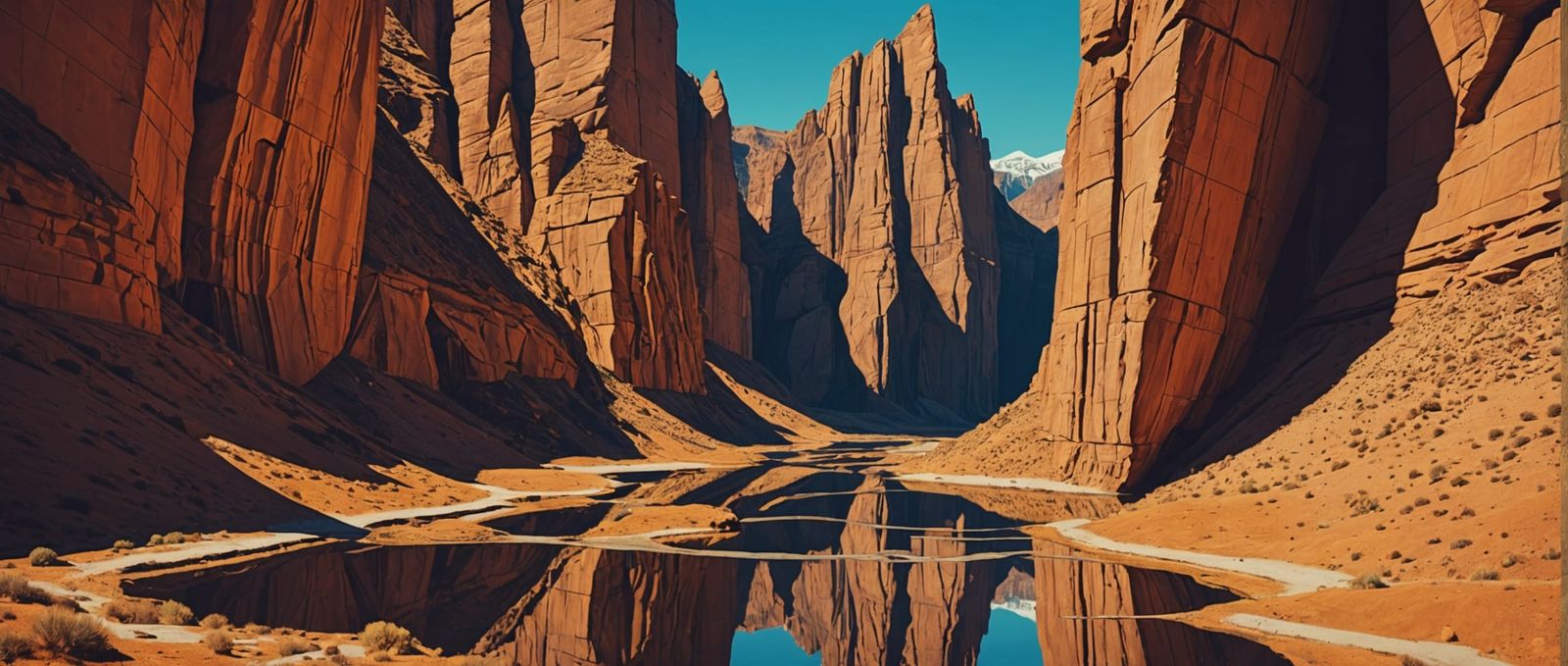 Vast Canyons in Pop Art Style