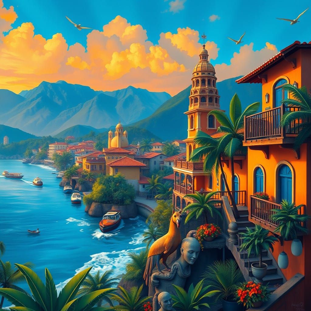 Brazilian News Scene Matte Painting, 8K Resolution, Unreal E...