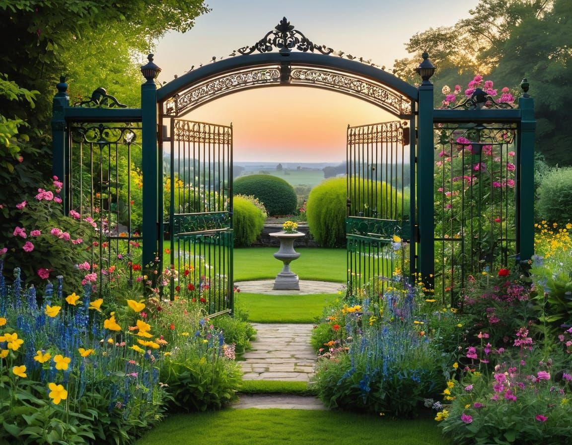 Garden Sanctuary in Soft Evening Light