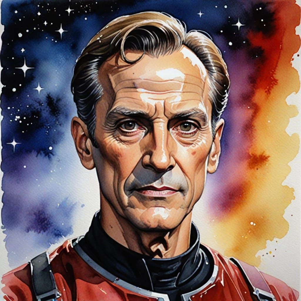Watercolor Portrait of Odo from Deep Space Nine