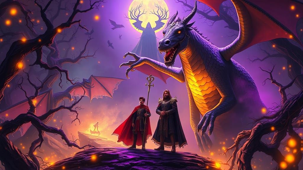 Russian Folklore Heroes in a Dreamlike, Dark Fantasy Realm