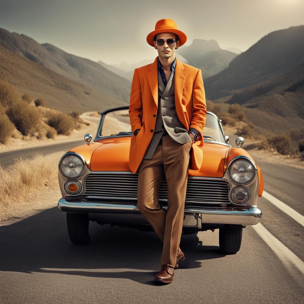 Young Man Poses in Casual Chic Style