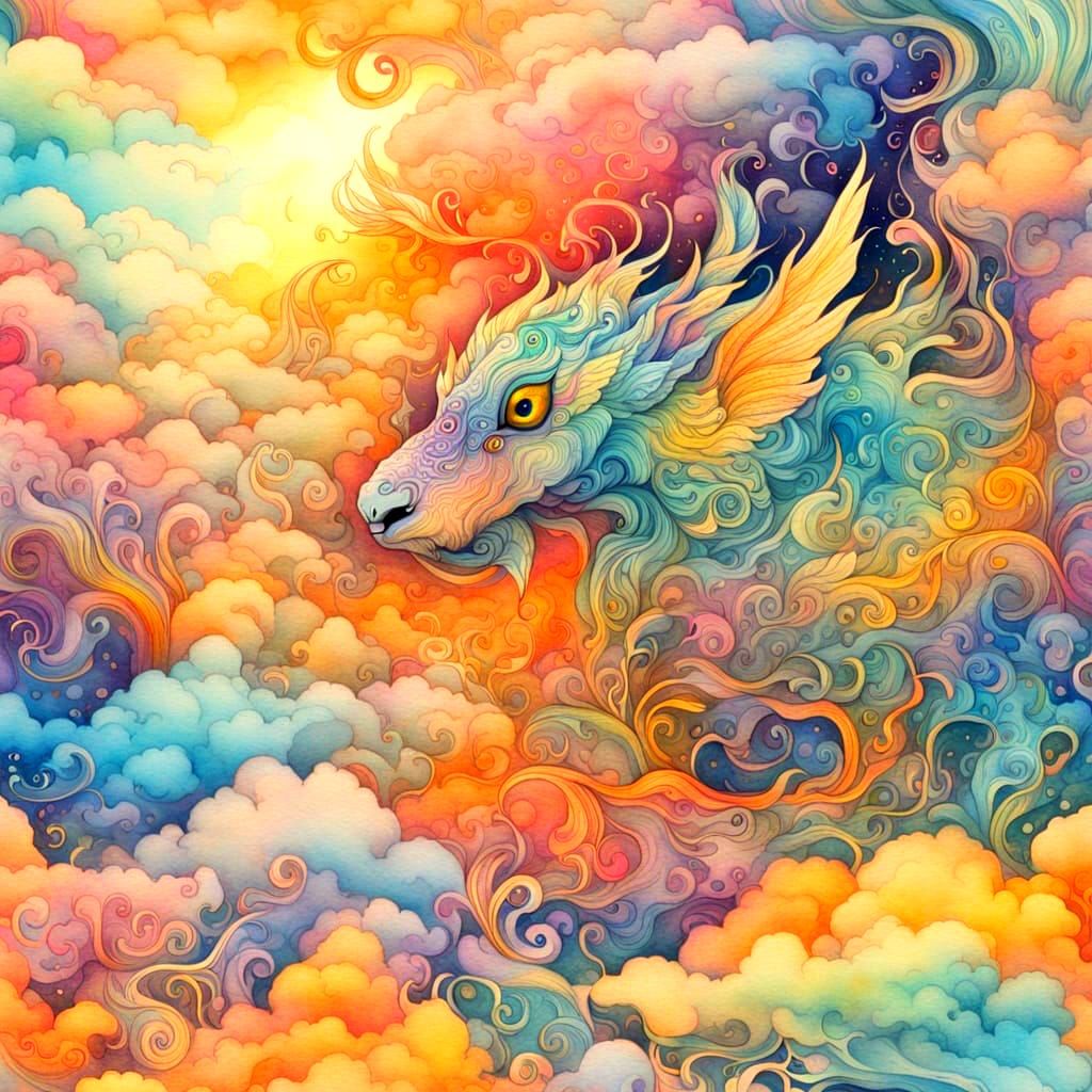 Fantasy Multicolored Clouds Dreamscape