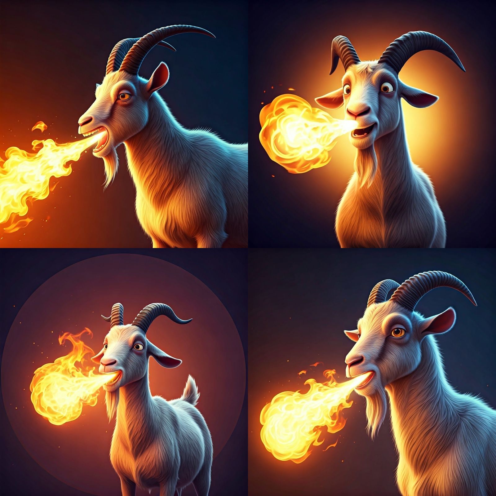 A Cyberpunk Goat Blazes the Night