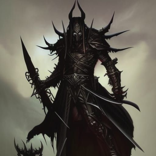 Sinister Death Knight in Demonic Armor