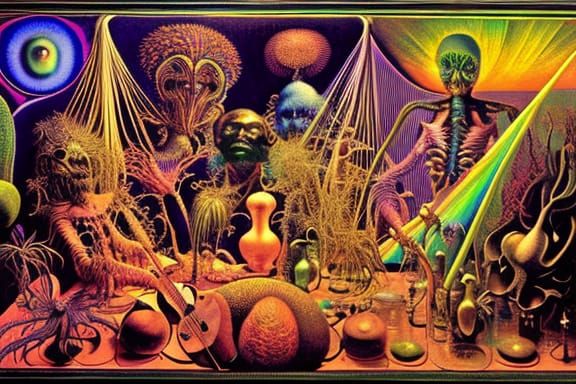 Psychedelic Juke Joint: A Maximalist Fantasy Scene