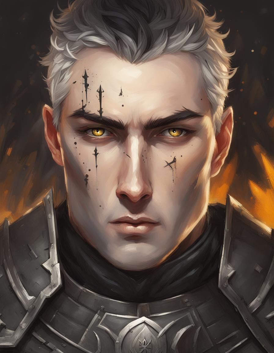 Dark Aasimar Paladin of Shadows