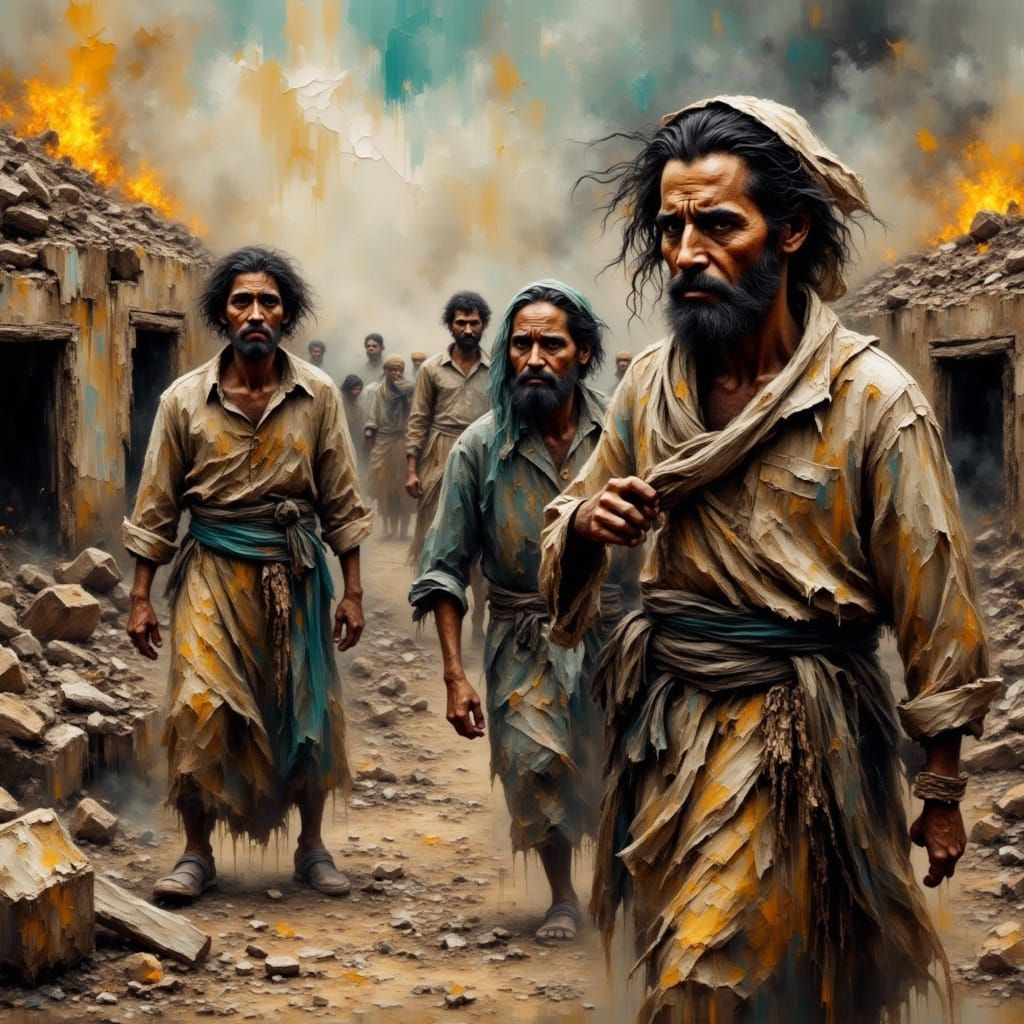 Villagers Search Rubble After Drone Attack