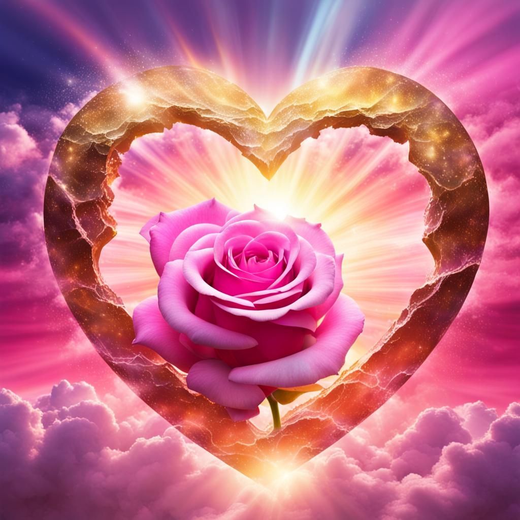 Magical Pink Rose Unveiled in Heart