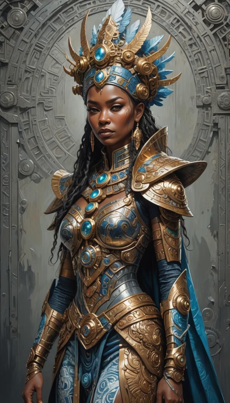 Fantasy Queen of Atlantida: Hyperrealistic Portrait