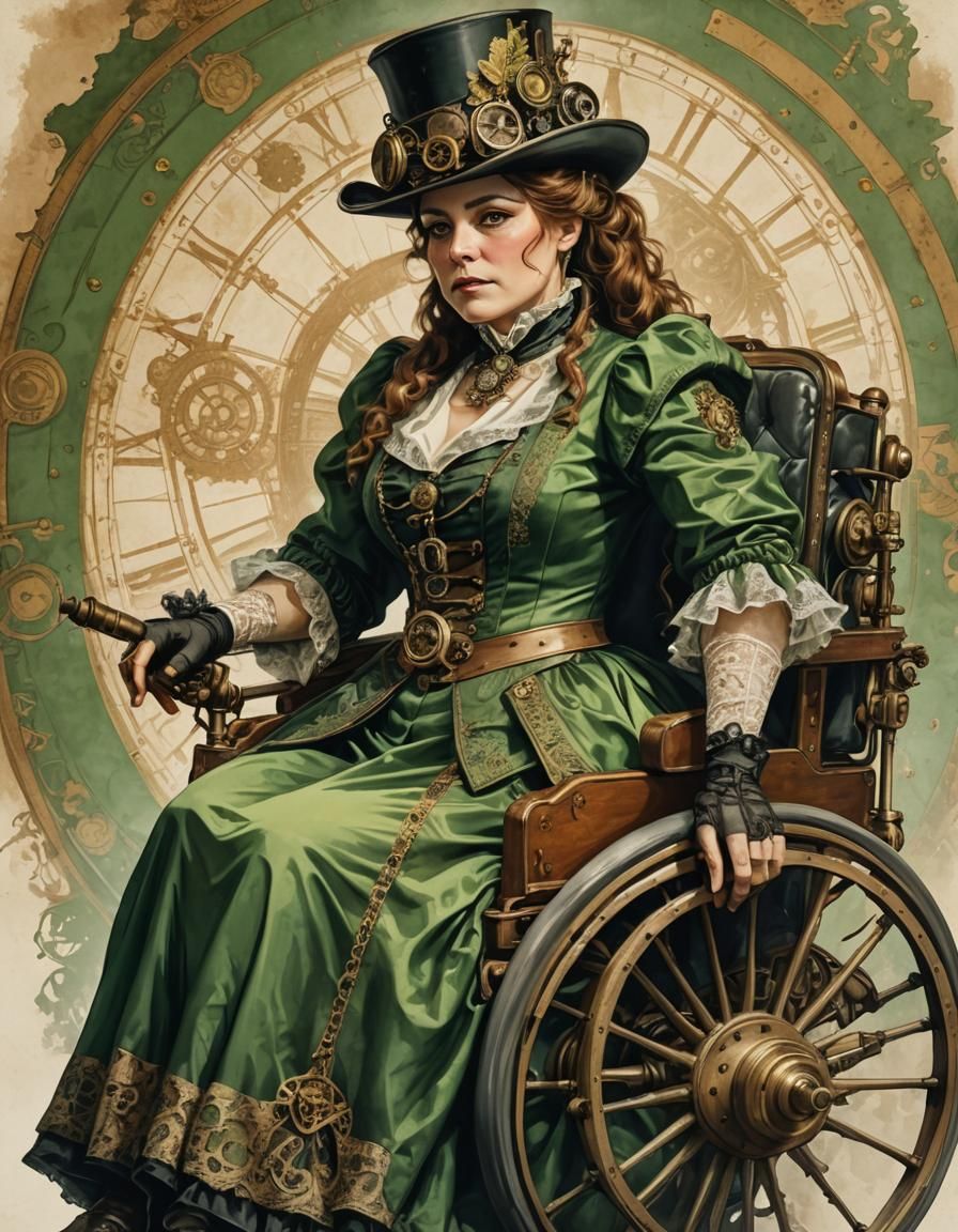 Steampunk Victorian Woman Portrait in High Definition