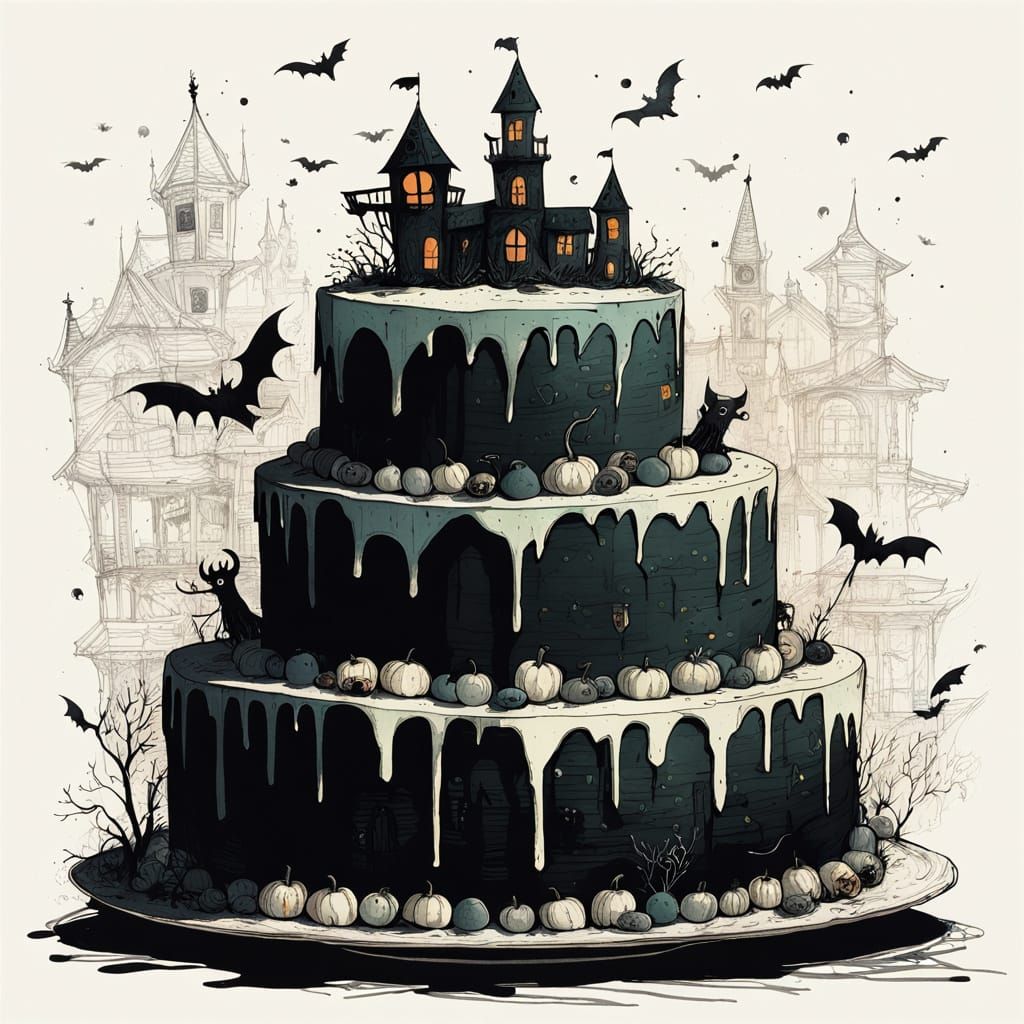 Spooky Birthday Celebration with Haunted Cakes and Ghostly G...