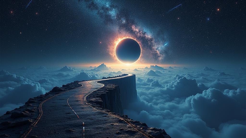 Road to the Unknown: Digital Painting of Cosmic Vista