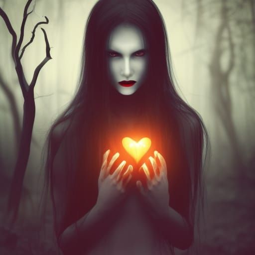 Vampire Druid in Swamp at Dusk