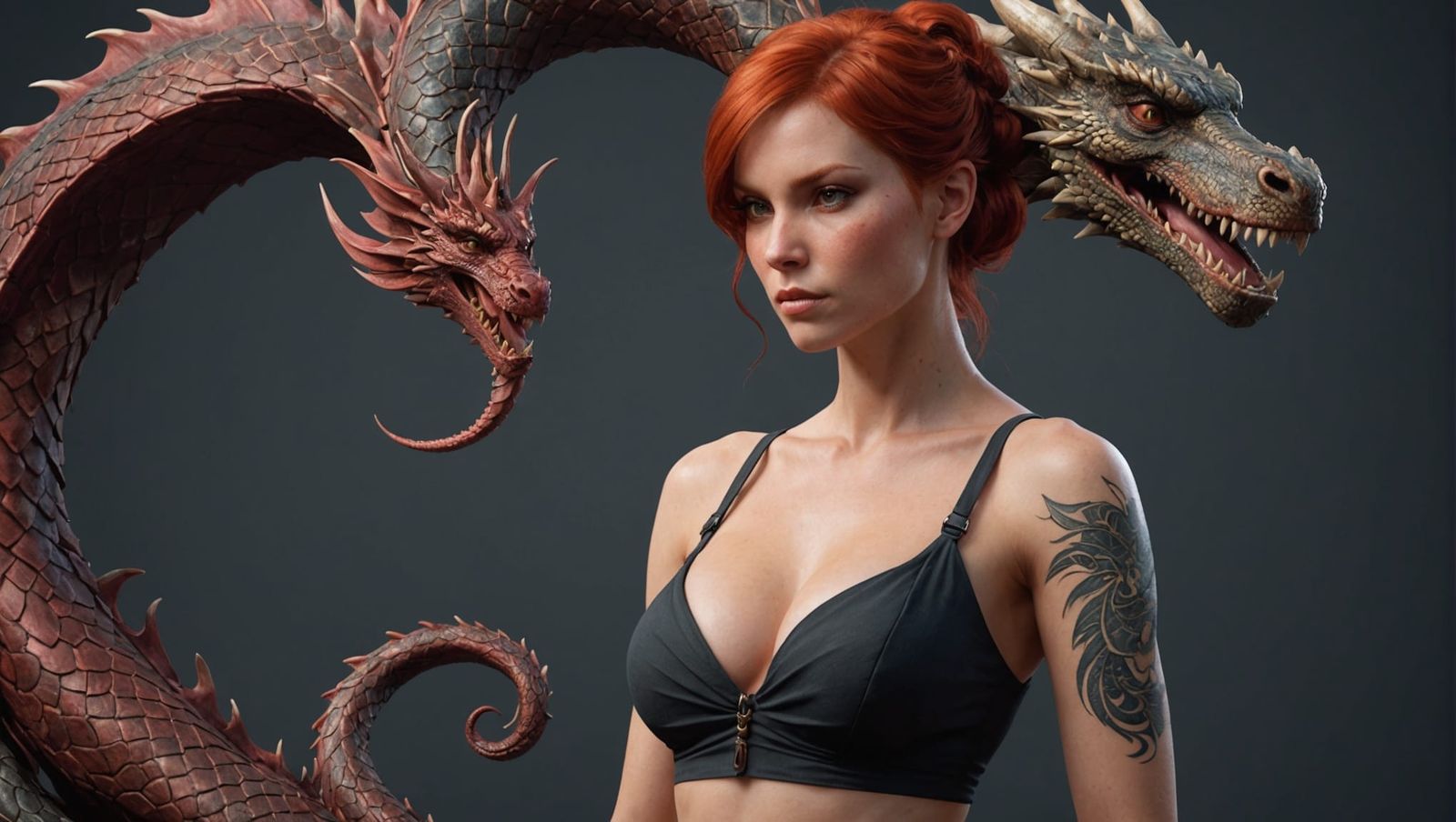 Dragon feeder ready to feed her dragon.