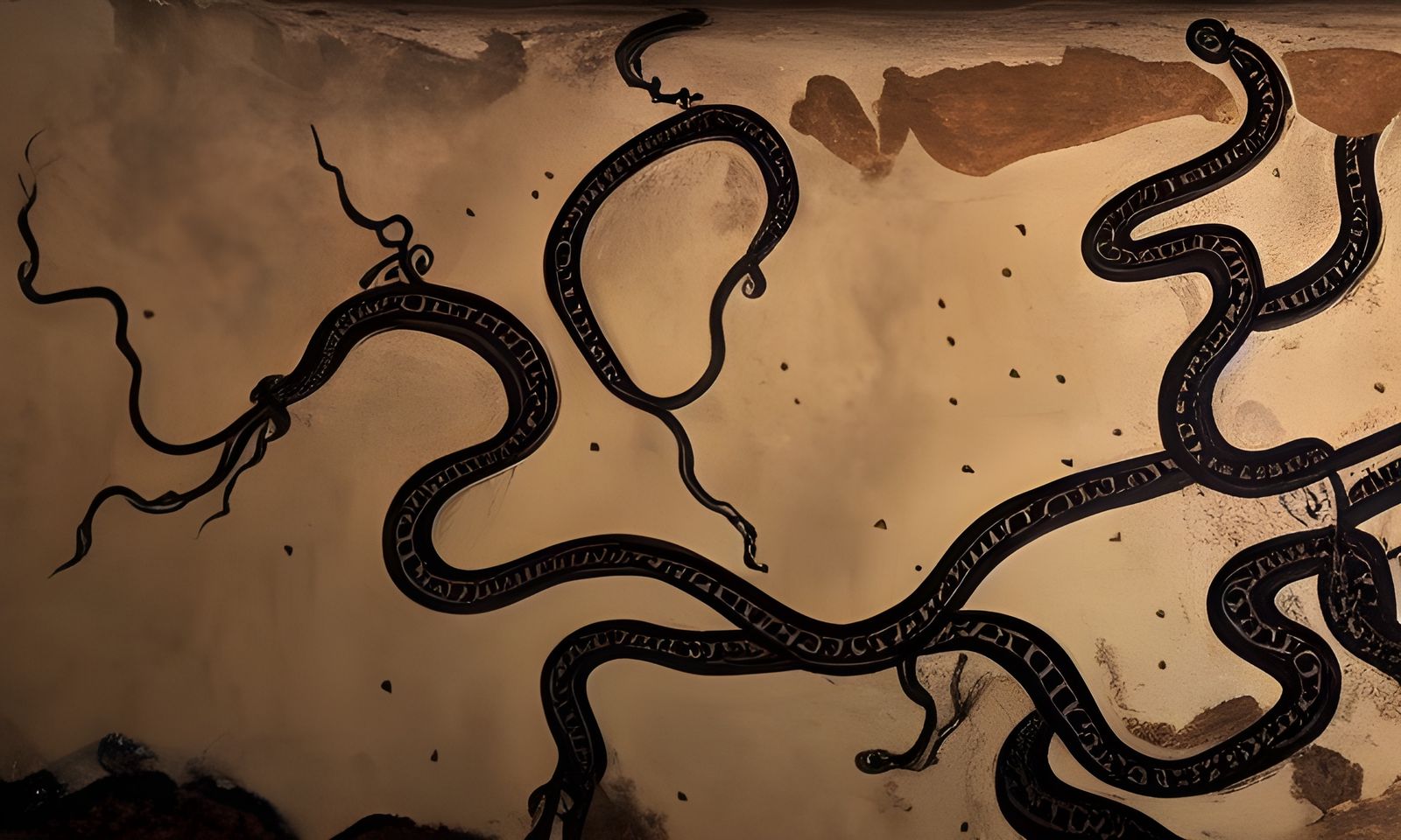 Ancient Wall Painting Depicts Tentacled Void Creature