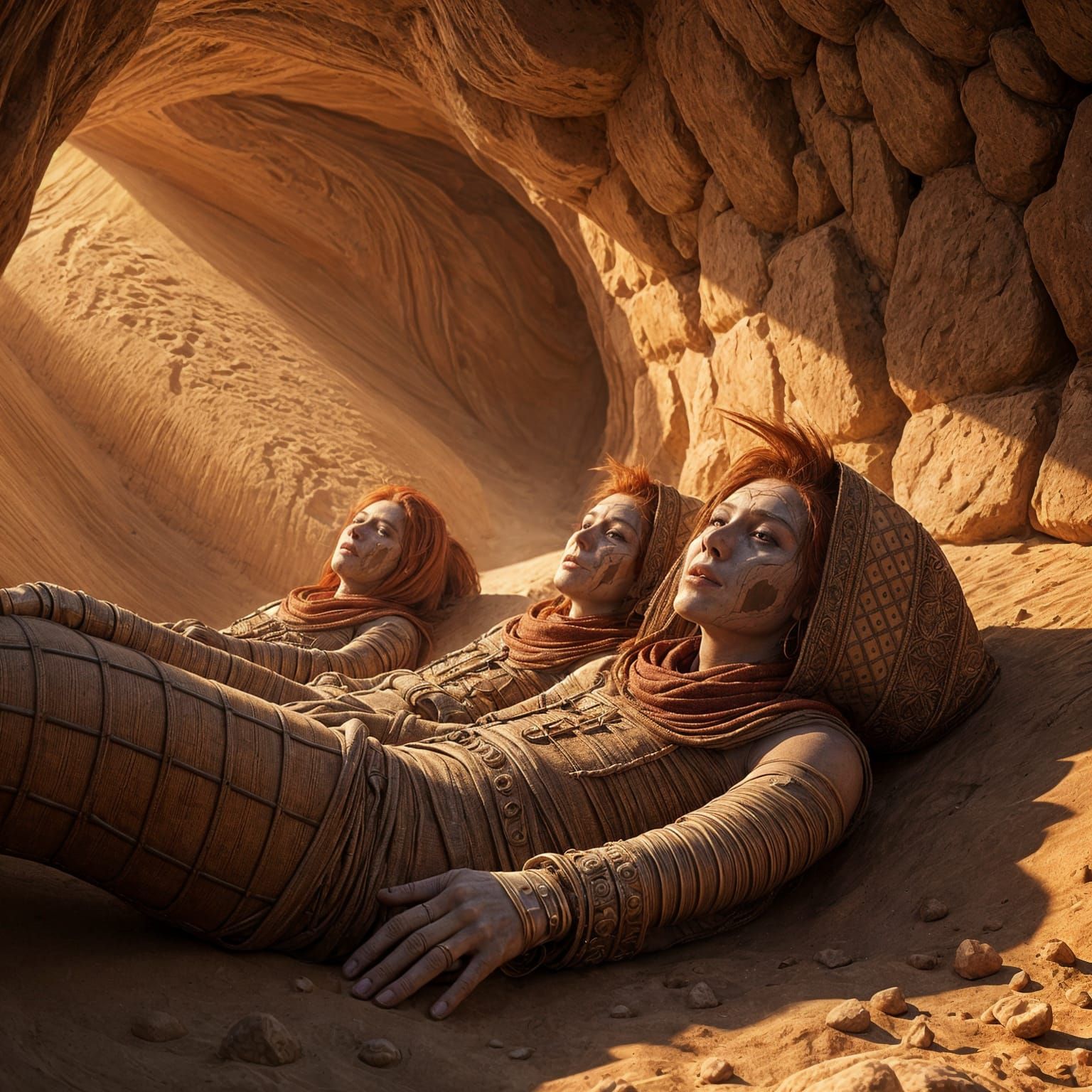 Red Haired Mummies of Taklamakan Desert in Ancient Tomb