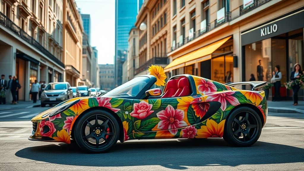 Floral Lotus Elise on City Street
