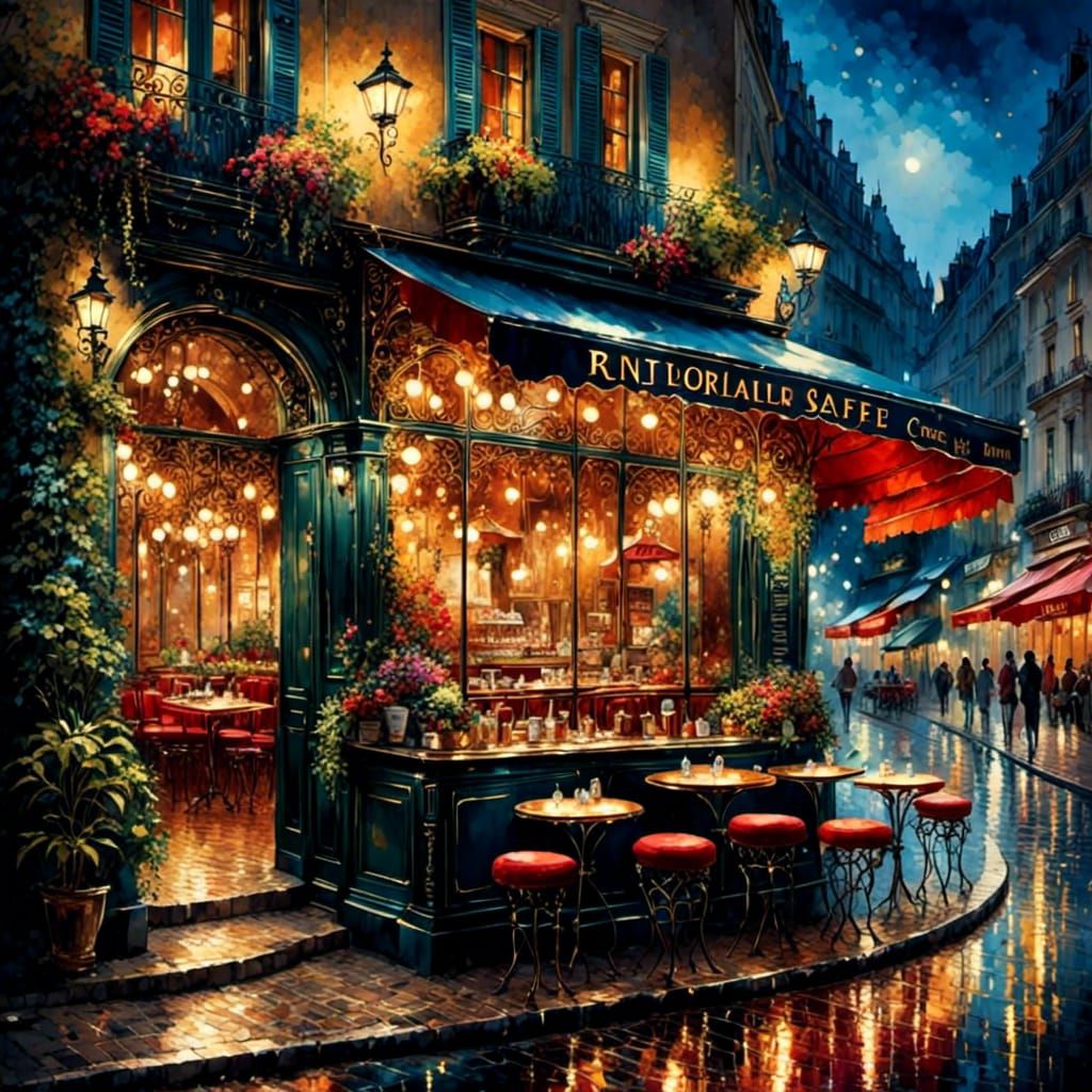 Parisian Night Café