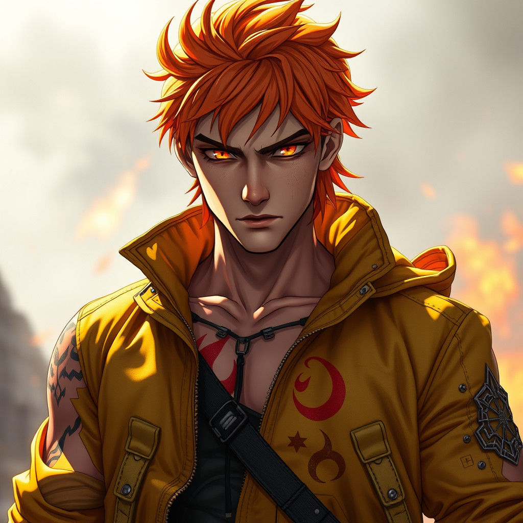 fiery orange hair gangster