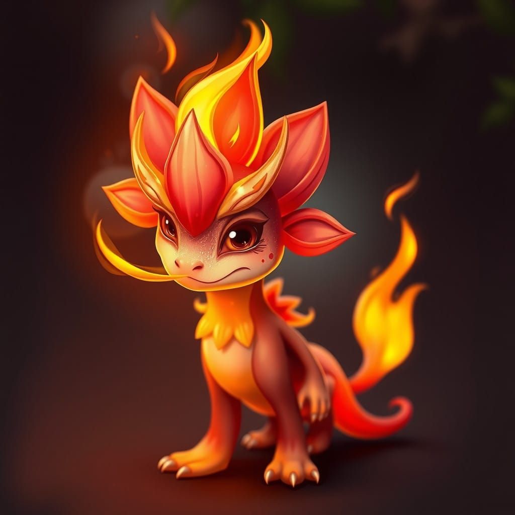 Floral Pyre Elemental in Fiery Bloom