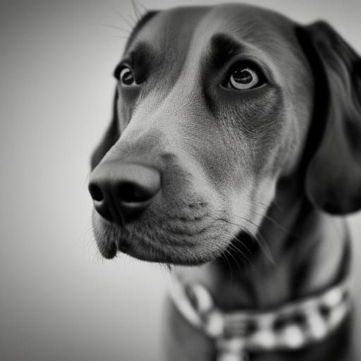 Intense Dog Portrait in Expressive Style