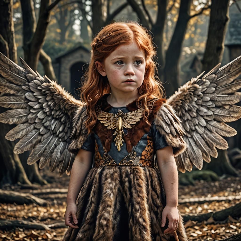 Winged Ginny Weasley Portrait in HDR