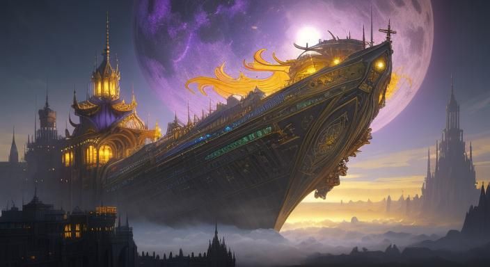 Heavenly Floating City in the Sky: Photorealistic 8K