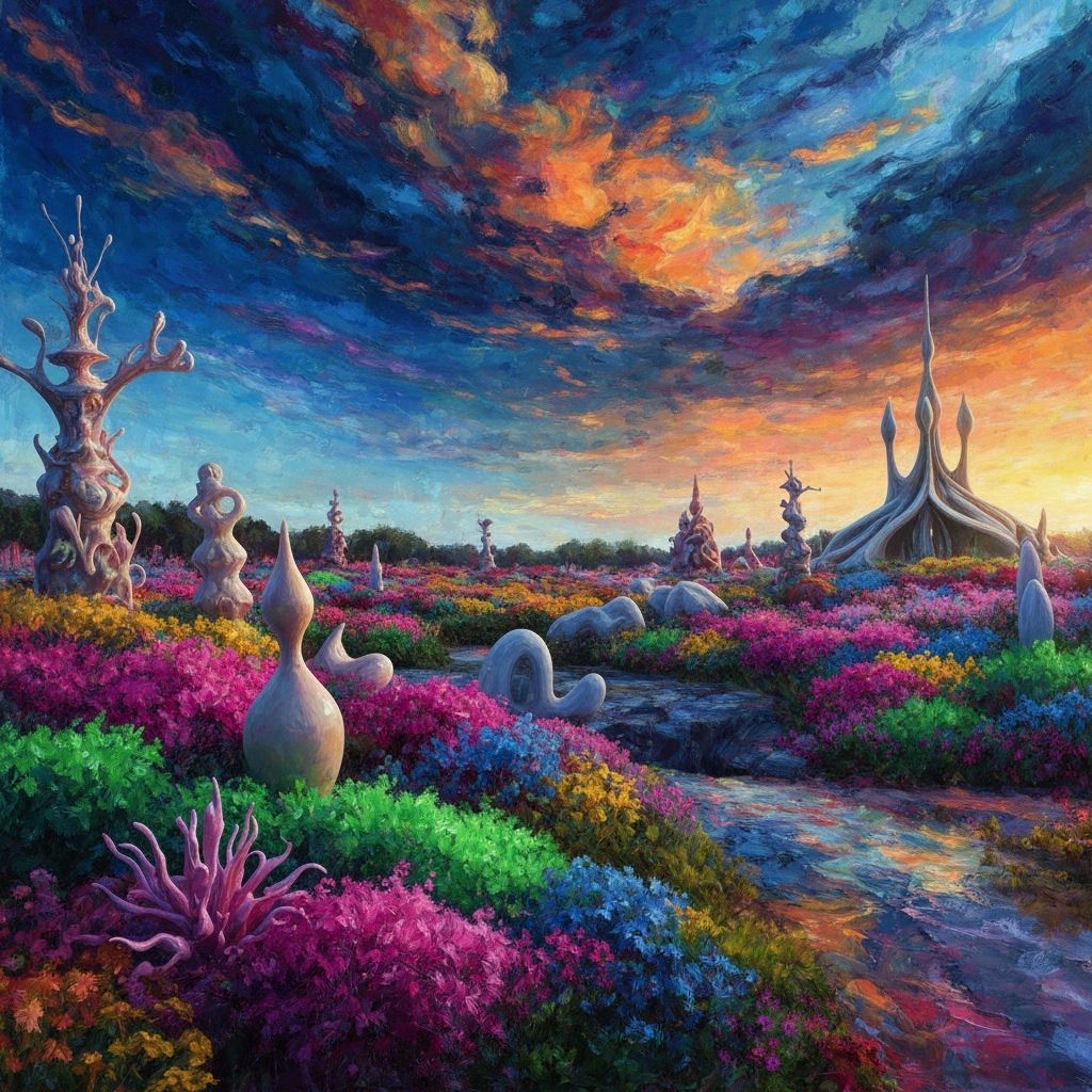 Abstract Landscaping in Dreamy Colors