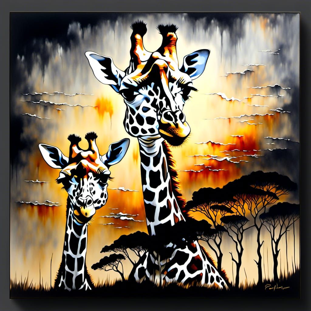Giraffes on the Savanna: Expressive Strokes in Digital Art