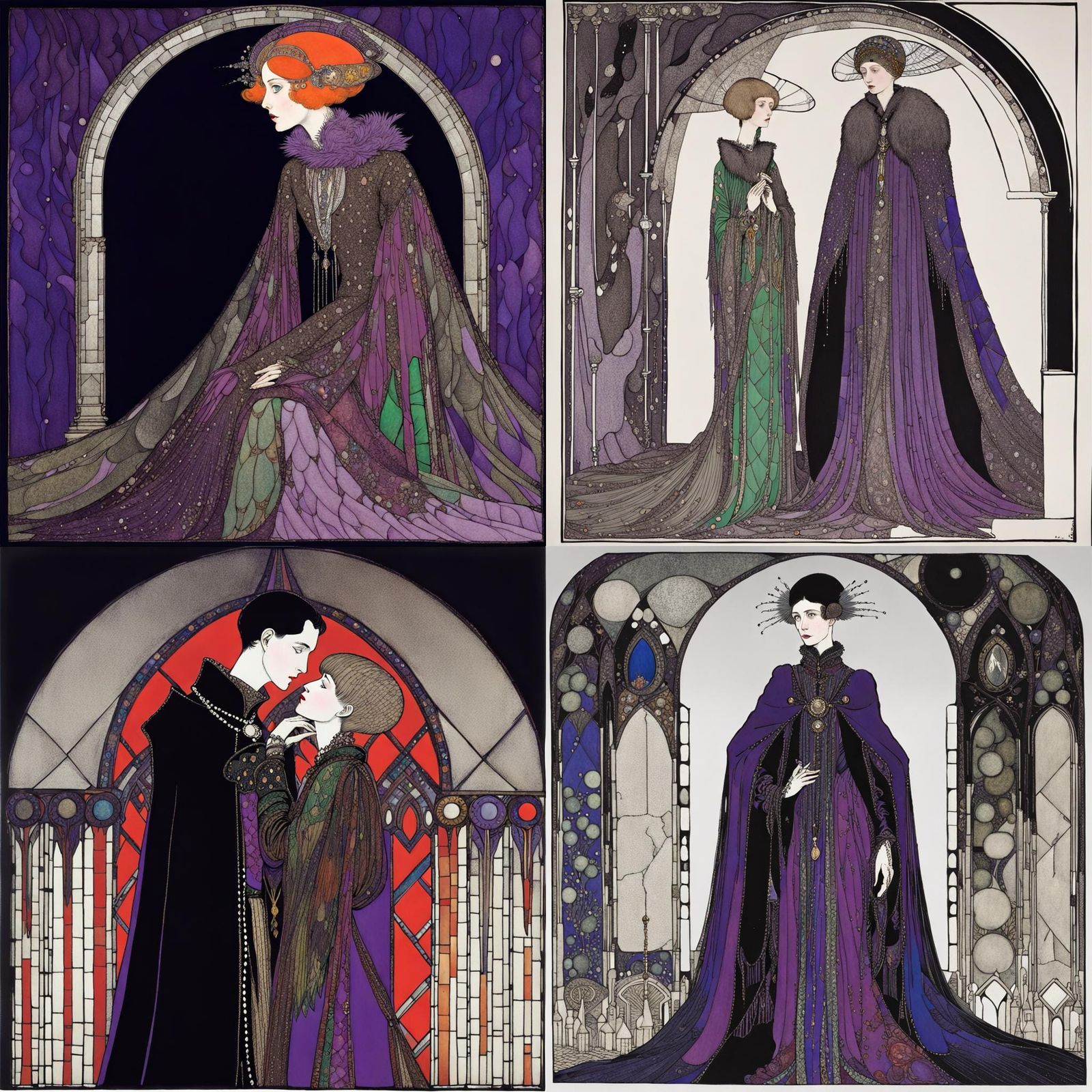 Dreamlike Fantastical Scenes in the Style of an Irish Art No...